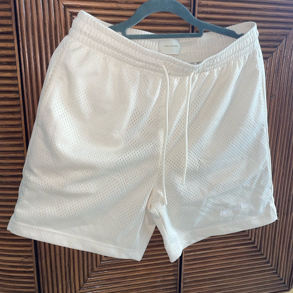 Aimé Leon Dore Cream Basketball Shorts